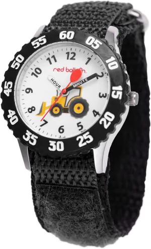 Kids' Bezel Stainless Steel Time Teacher Analog Nylon Strap Watch