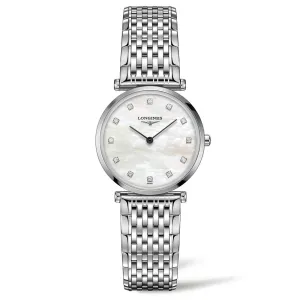 Ladies' Longines La Grande Classique Diamond Stainless Steel Bracelet Watch L45124876
