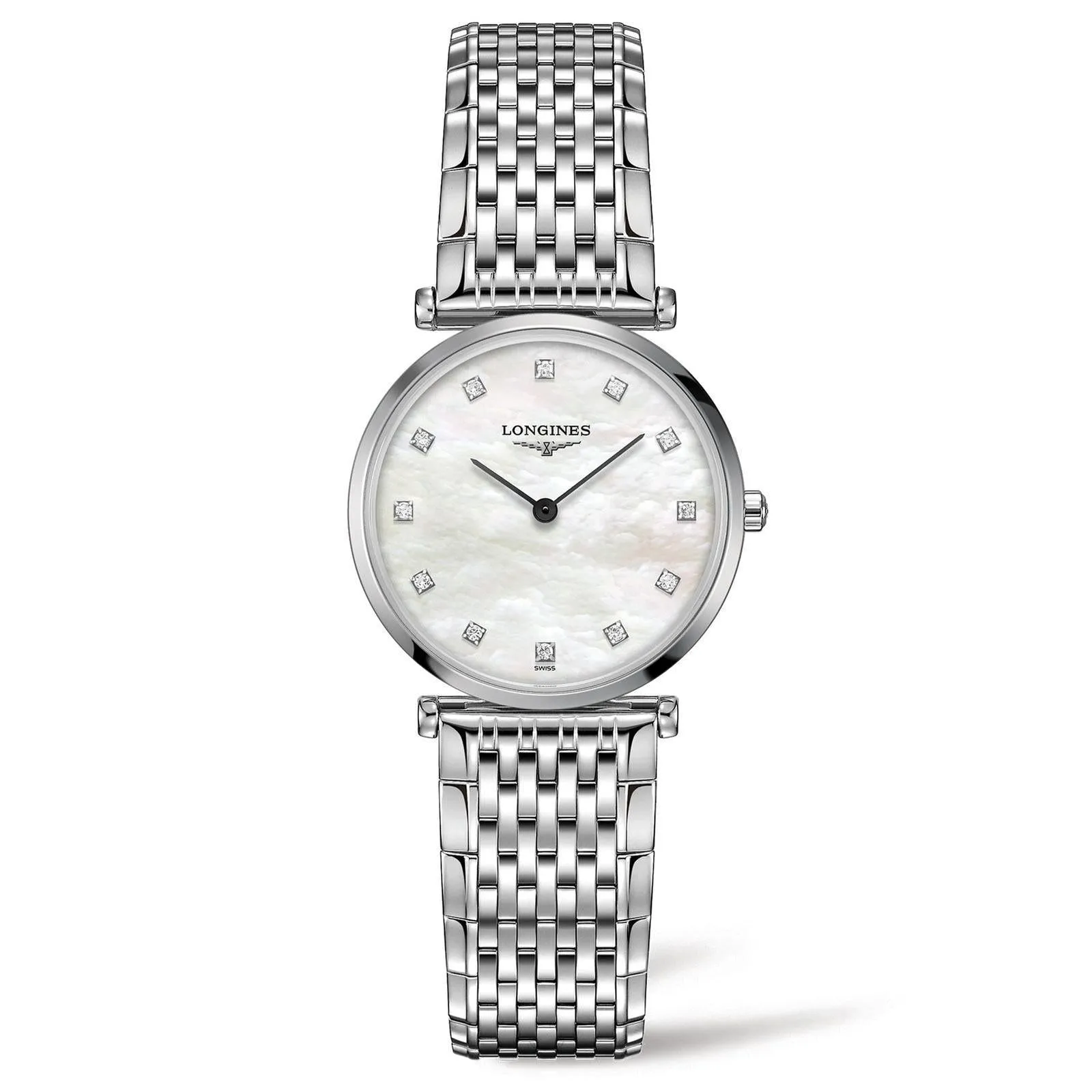 Ladies' Longines La Grande Classique Diamond Stainless Steel Bracelet Watch L45124876