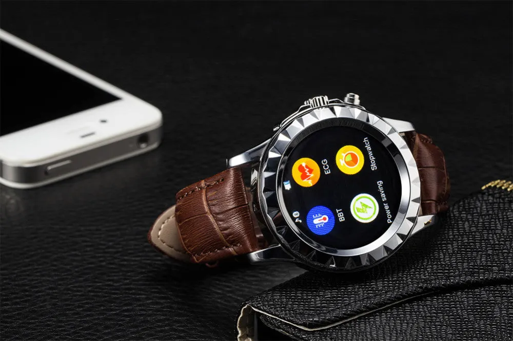 LEMFO LF08 Bluetooth Smart Watch Fashion Wrist Smartwatch Heart Rate Thermometer UV Measurement for IOS Android Phone Mate