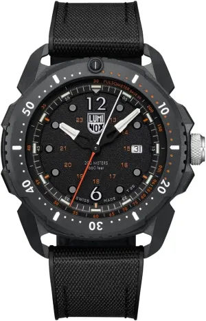 Luminox - ICE-SAR Arctic Outdoor Adventure - Mens Watch 46mm - Black w/Orange Accents Dial Rubber Strap Watch - Sapphire Glass - Mens Watches - Made in Switzerland