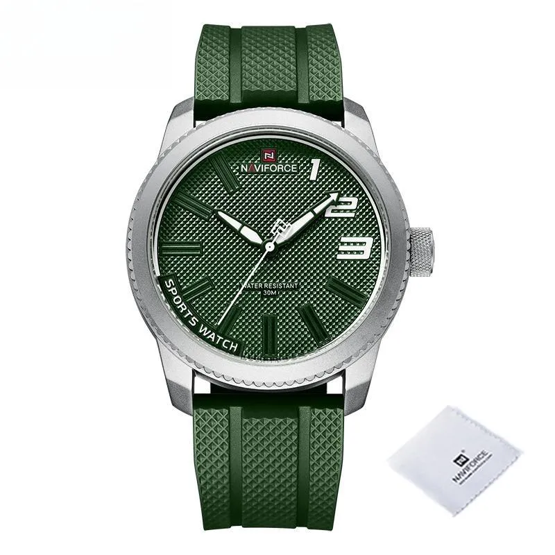 Luxury Mens Wrist Watch NAVIFORCCE Sport Waterproof Silicone Men Watches