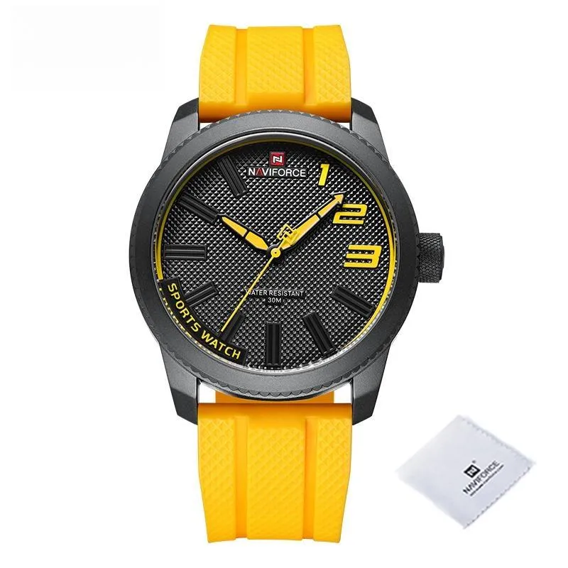 Luxury Mens Wrist Watch NAVIFORCCE Sport Waterproof Silicone Men Watches