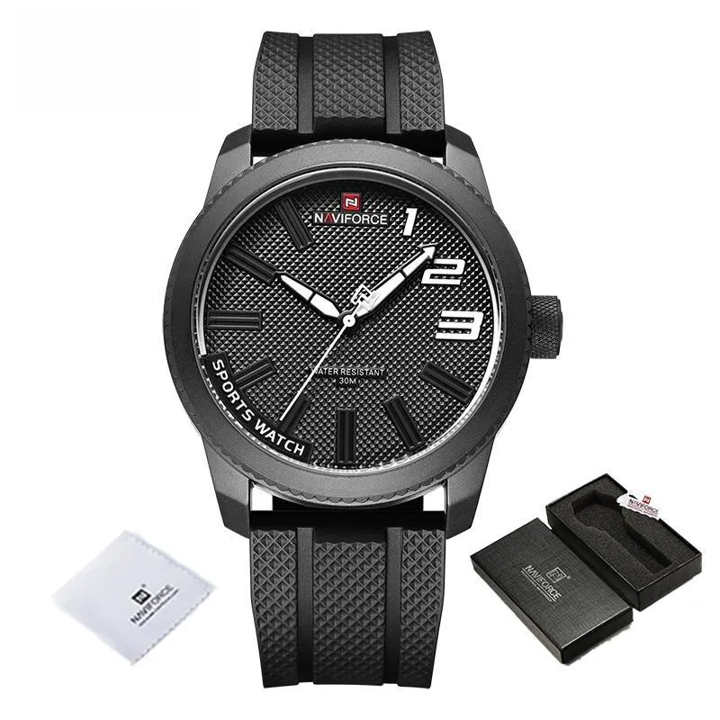Luxury Mens Wrist Watch NAVIFORCCE Sport Waterproof Silicone Men Watches