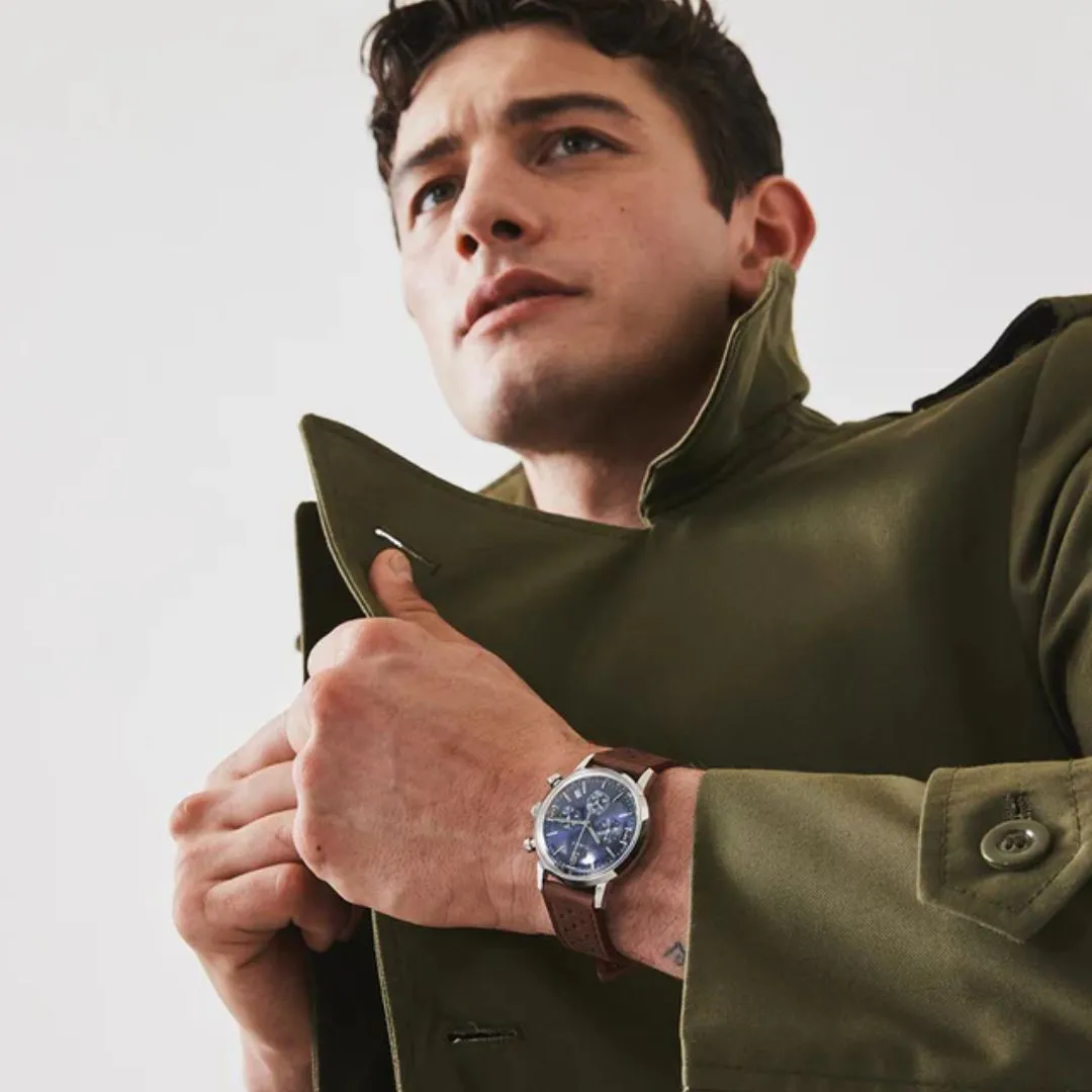 Marlin Chronograph Tachymeter 40mm Leather Strap Watch