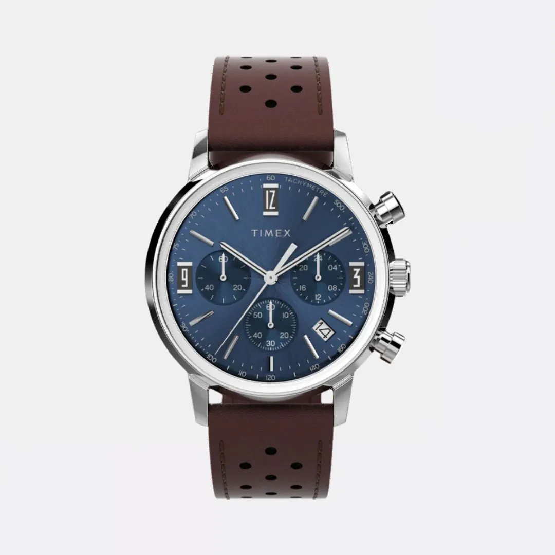 Marlin Chronograph Tachymeter 40mm Leather Strap Watch