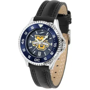 Marquette Golden Eagles Ladies Competitor Ano Poly/Leather Band Watch w/ Colored Bezel