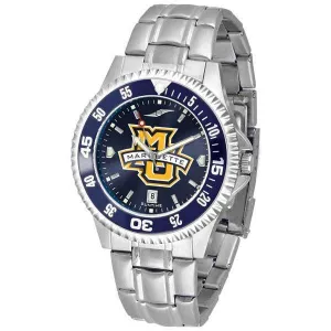Marquette Golden Eagles Mens Competitor AnoChrome Steel Band Watch w/ Colored Bezel