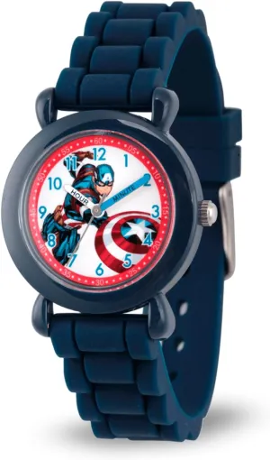 Marvel Kids' Plastic Time Teacher Analog Quartz Silicone Strap Watch