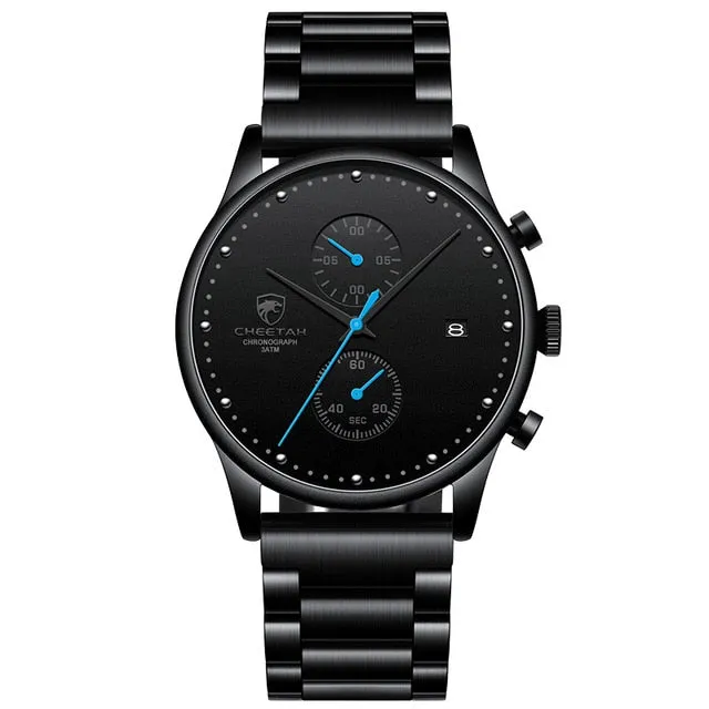 Men  Quartz Watch Men Stainless Steel Waterproof Sports Clock Watches