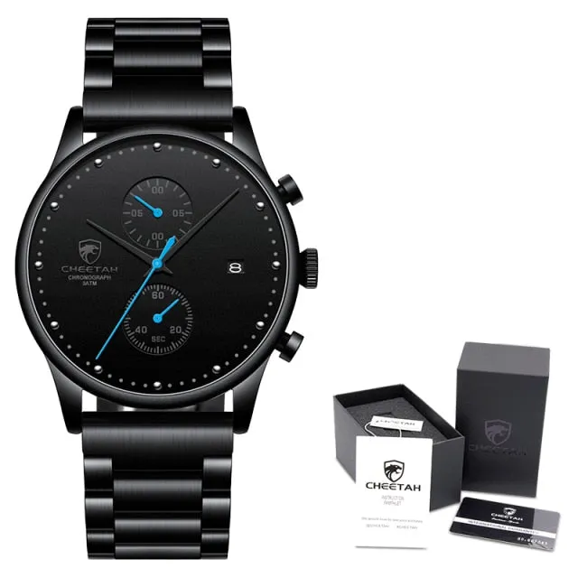 Men  Quartz Watch Men Stainless Steel Waterproof Sports Clock Watches