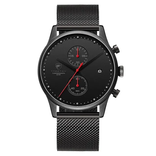 Men  Quartz Watch Men Stainless Steel Waterproof Sports Clock Watches