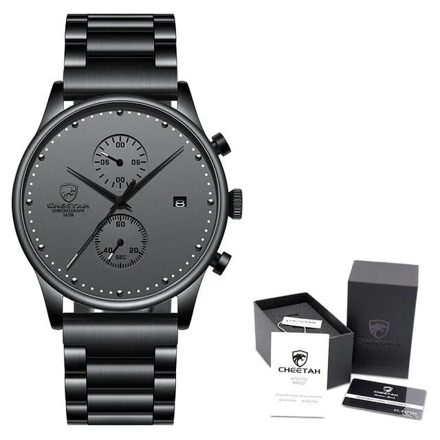 Men  Quartz Watch Men Stainless Steel Waterproof Sports Clock Watches