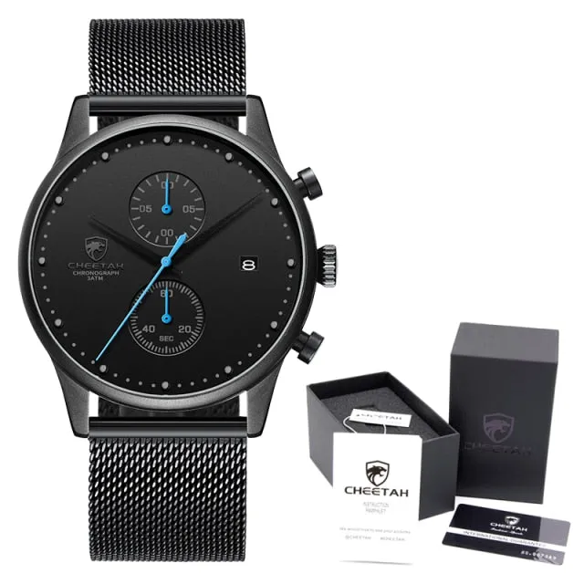 Men  Quartz Watch Men Stainless Steel Waterproof Sports Clock Watches