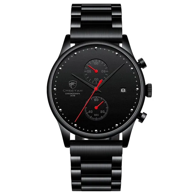 Men  Quartz Watch Men Stainless Steel Waterproof Sports Clock Watches