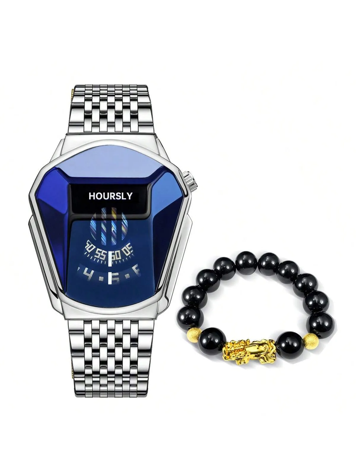 Men's Creative Snake Head Rotating Bezel 30m Waterproof Stainless Steel