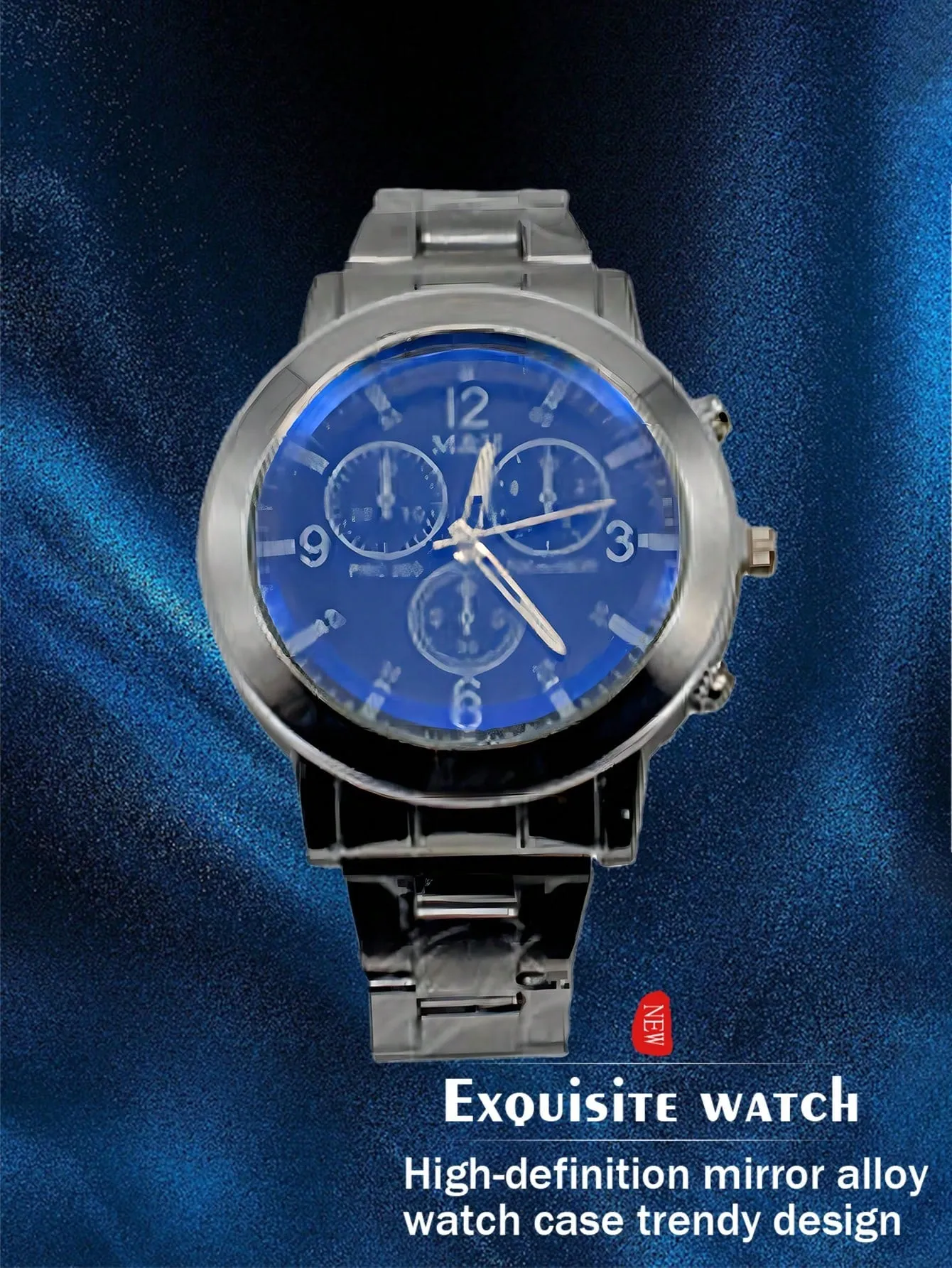 Men's Gift Set with Box cuff-link Quartz Watch Glasses Keychain 6pcs