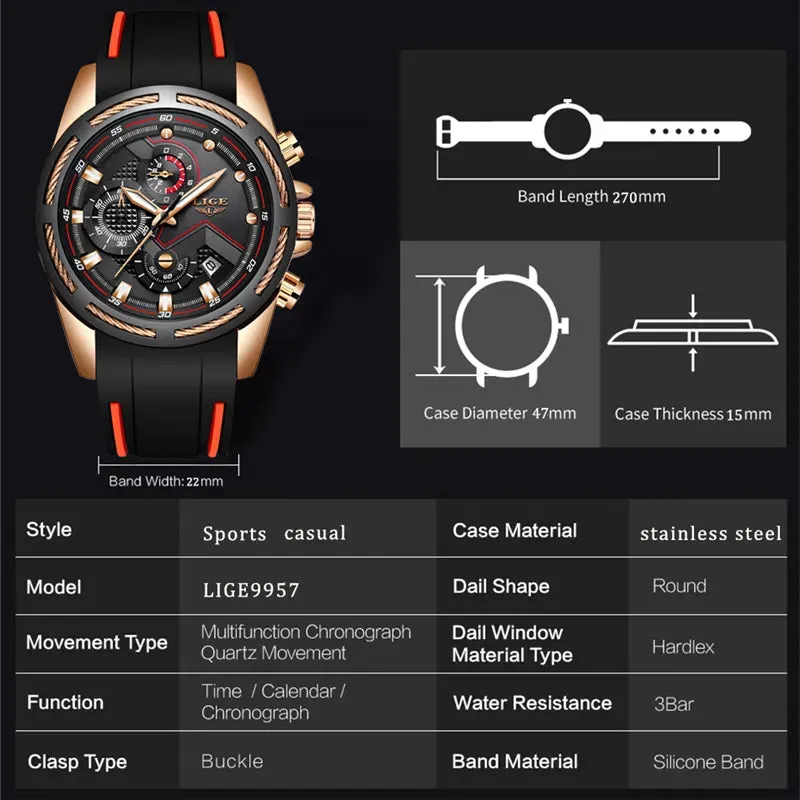 Men's Waterproof Military Type Sport Watches