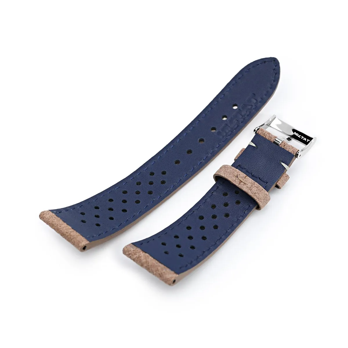MiLTAT Genuine Calf Brown, Beige Stitching