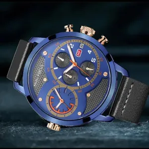Mini Focus Double movement waterproof men's watch 12/24Hour Display  MF0030G