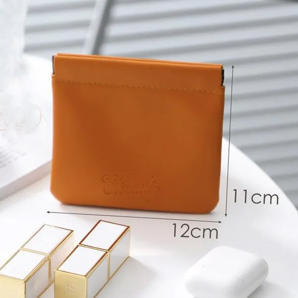 Mini Organizer Bag Women Simple PU Leather