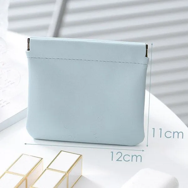 Mini Organizer Bag Women Simple PU Leather