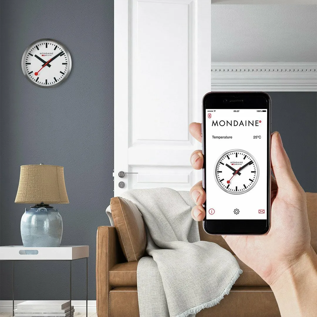 Mondaine Officaial Swiss Railways Smart Wifi Stop2Go Wall Clock