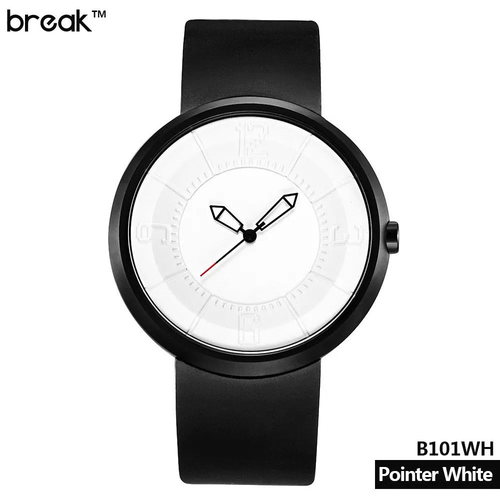 New Men's Super Cool Black Magic Quartz Rubber Strap Simple Fashion Unisex Man & Women Special Personality Wrist Watches