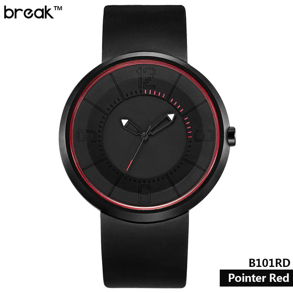 New Men's Super Cool Black Magic Quartz Rubber Strap Simple Fashion Unisex Man & Women Special Personality Wrist Watches