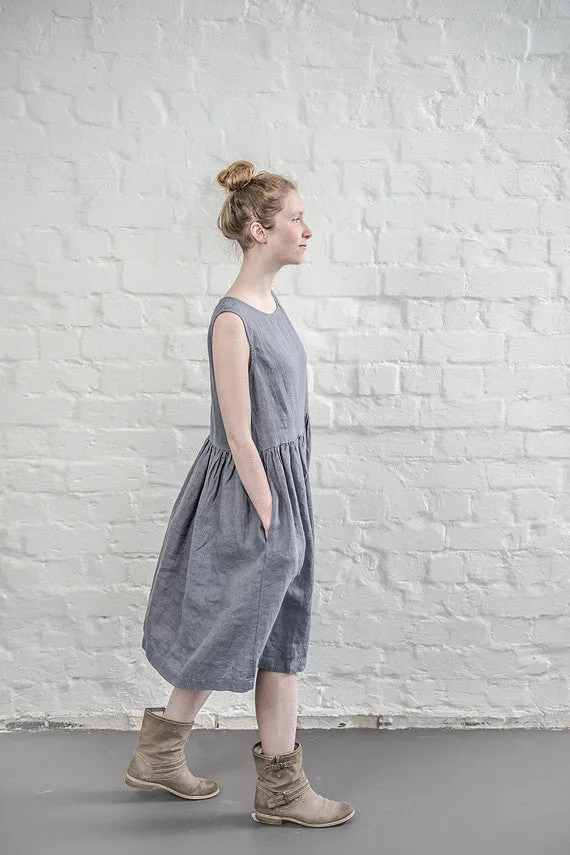 Nicole Simple Linen Dress