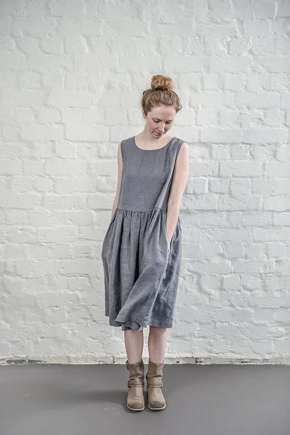 Nicole Simple Linen Dress