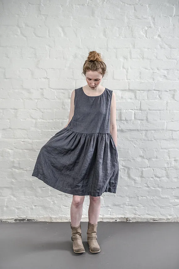 Nicole Simple Linen Dress