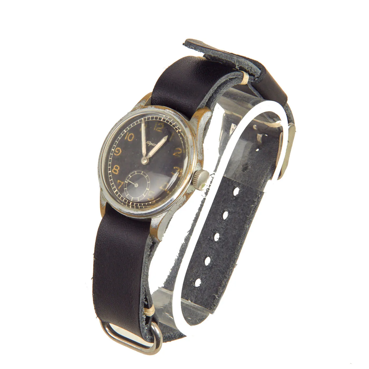 Original German WWII Luftwaffe D Wrist Watch by Alpina Serial D 232823 - Fully Functional