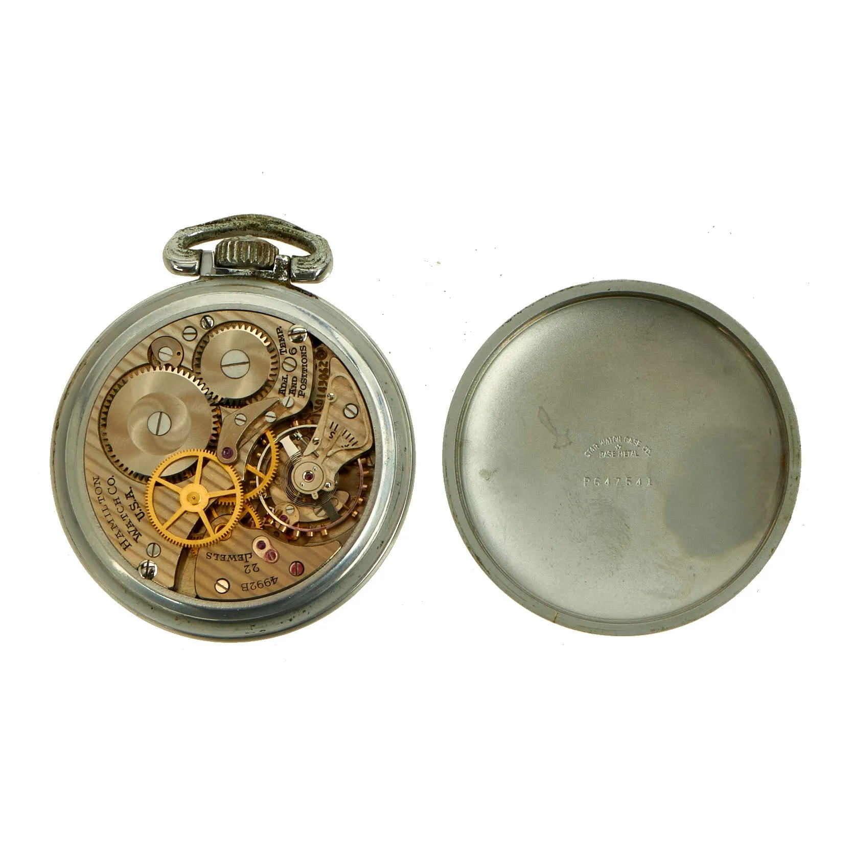 Original Vietnam War U.S. Air Force Hamilton AN5740 G.C.T. 24 Hour Navigator Pocket Watch