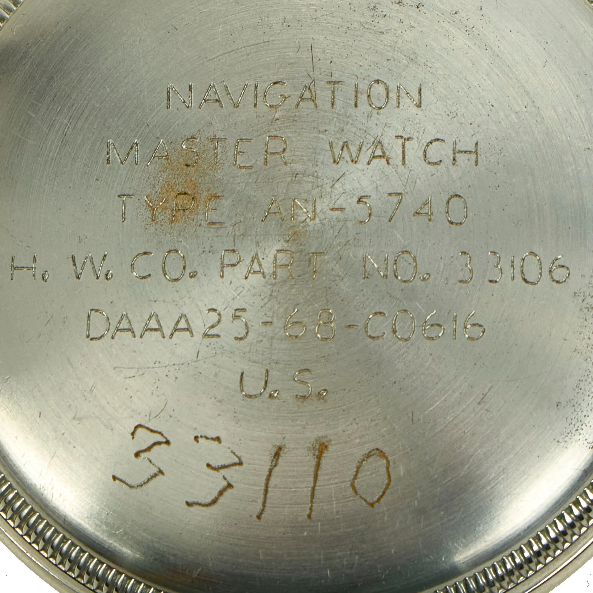 Original Vietnam War U.S. Air Force Hamilton AN5740 G.C.T. 24 Hour Navigator Pocket Watch