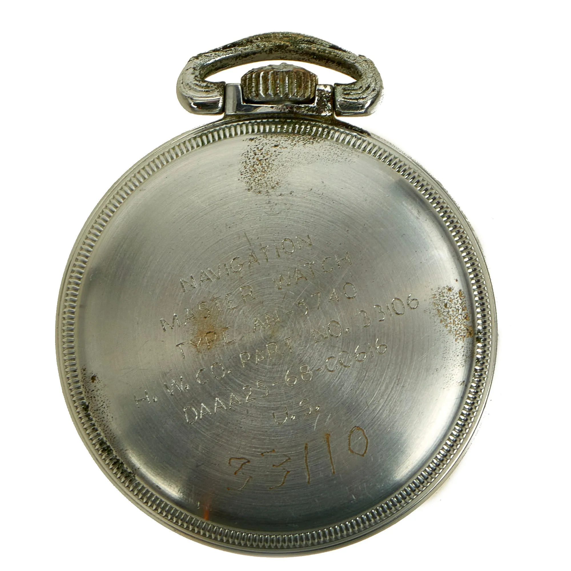 Original Vietnam War U.S. Air Force Hamilton AN5740 G.C.T. 24 Hour Navigator Pocket Watch