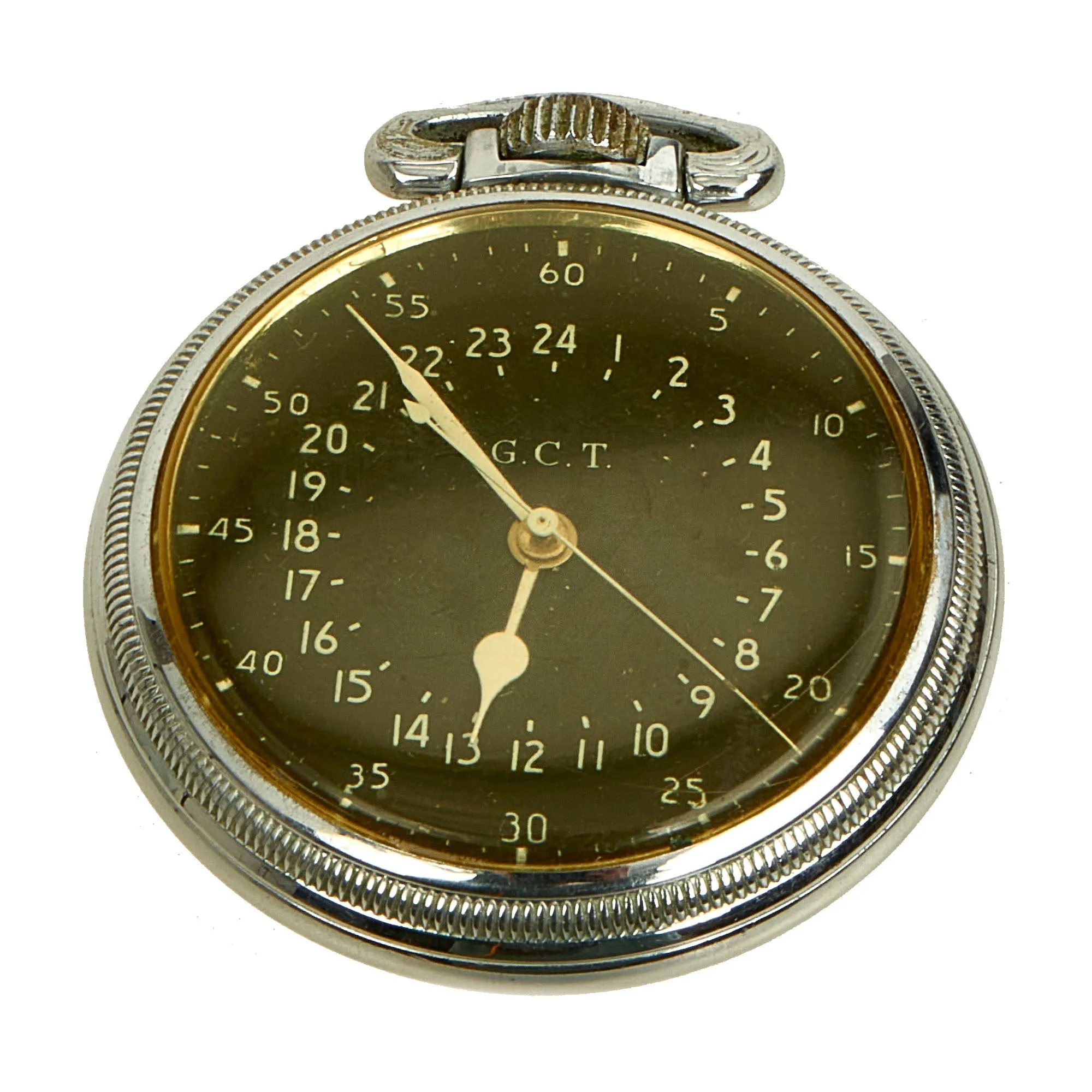 Original Vietnam War U.S. Air Force Hamilton AN5740 G.C.T. 24 Hour Navigator Pocket Watch