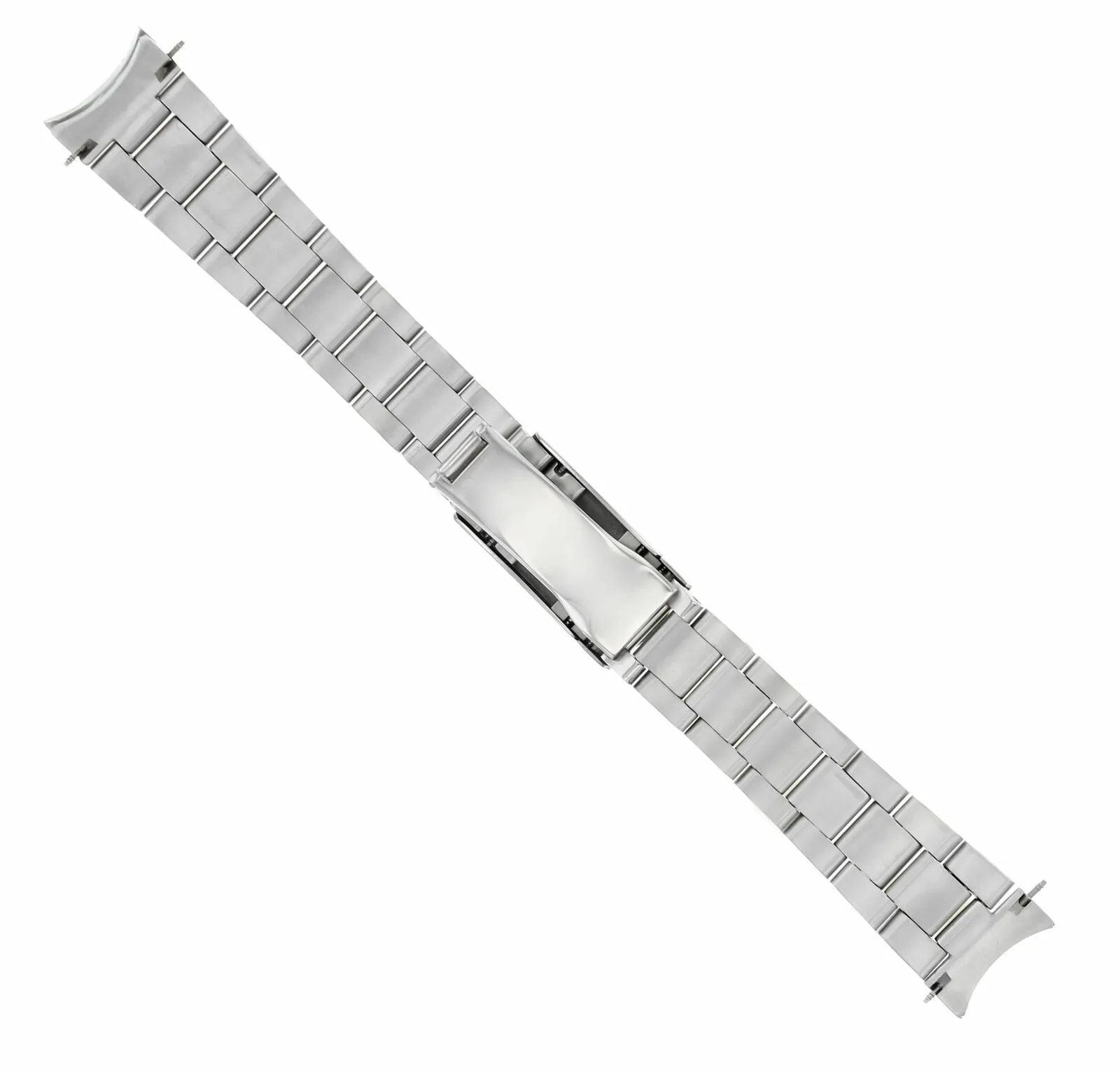 OYSTER WATCH BAND BRACELET FOR ROLEX DAYTONA FLIP LOCK SHINY CENTER S/STEEL