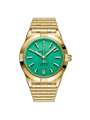 Peppermint 18kt yellow gold Chronomat Automatic 36 Victoria Beckham