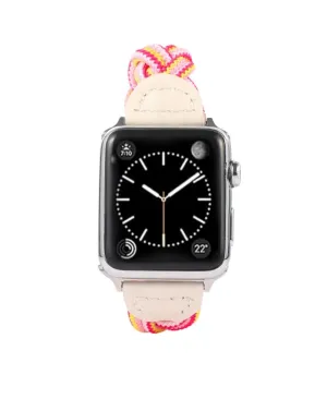Pink & Yellow Braided Watch Band
