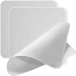 Polishing Cloths Double-Layer 5 Packs (Starting from 50 Pieces, 6.3" X 6.3", White, 320 GSM) Compatible with Apple iPhone, iPad, MacBook, iWatch, Soft & Nonabrasive Superfine Microfiber Cleaning Cloths (X3602-50)