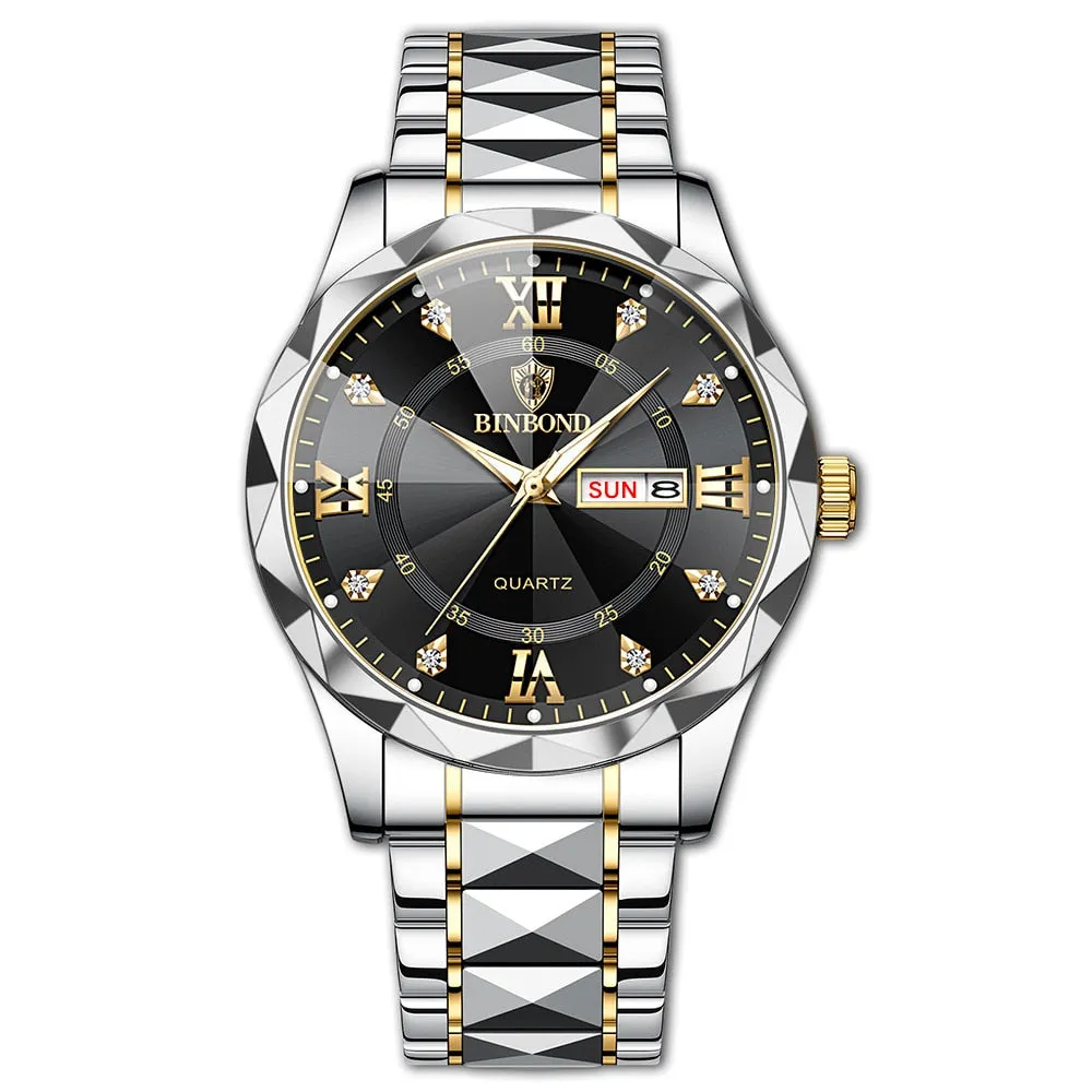 Quartz Men's Watch  Waterproof Stainless Steel
