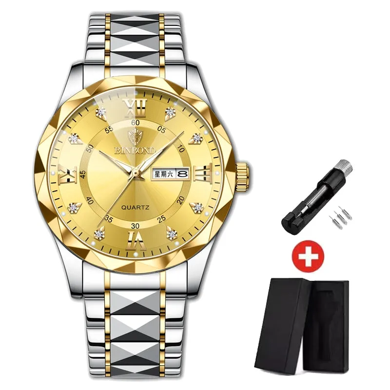Quartz Men's Watch  Waterproof Stainless Steel
