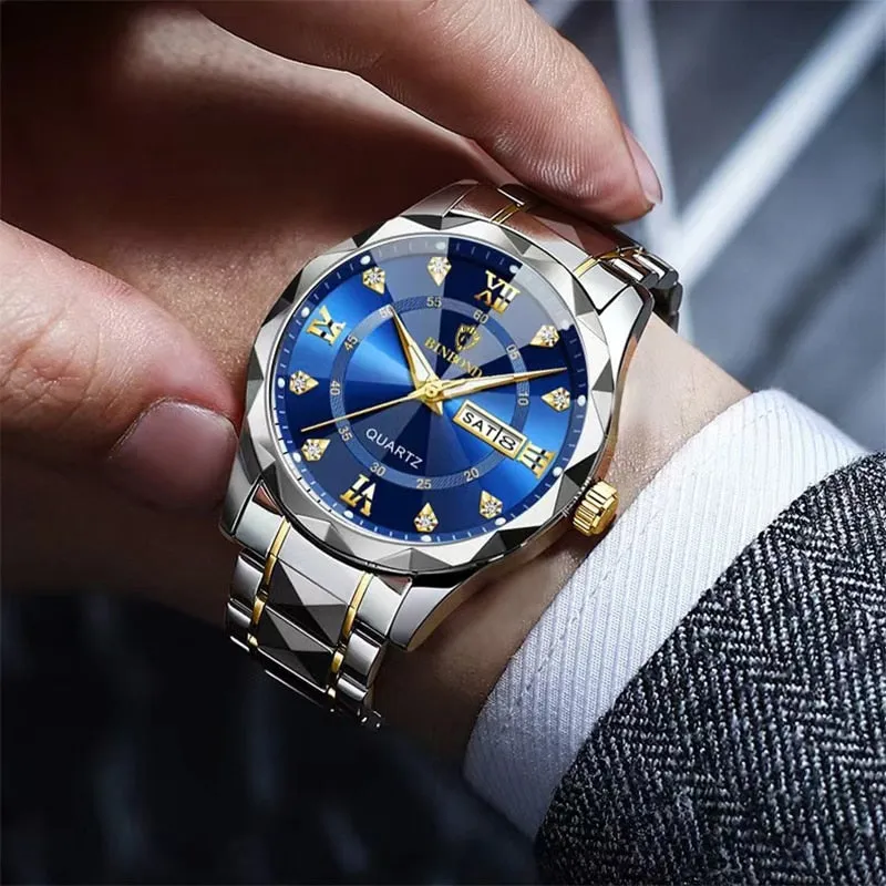Quartz Men's Watch  Waterproof Stainless Steel
