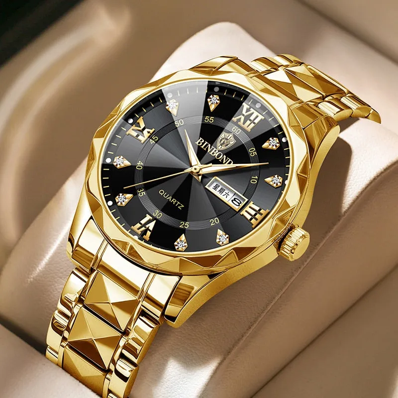 Quartz Men's Watch  Waterproof Stainless Steel