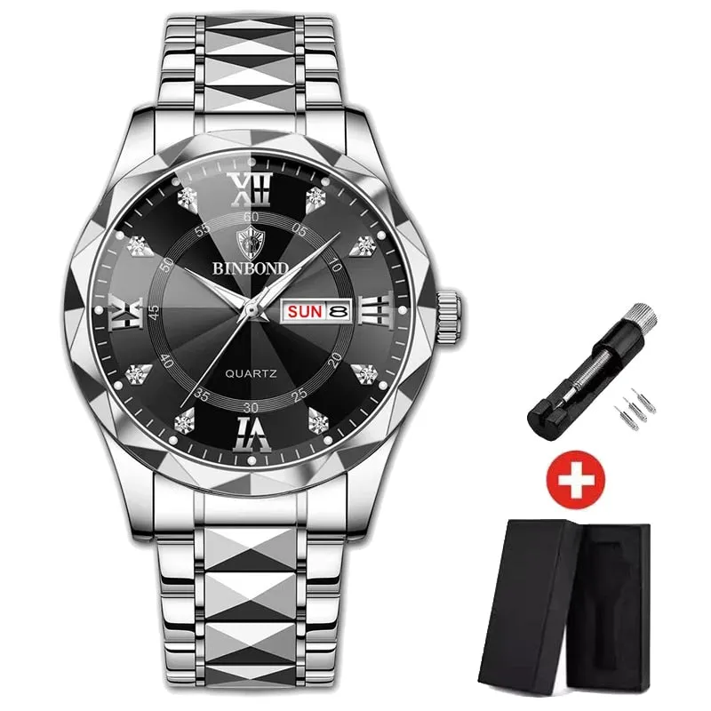 Quartz Men's Watch  Waterproof Stainless Steel