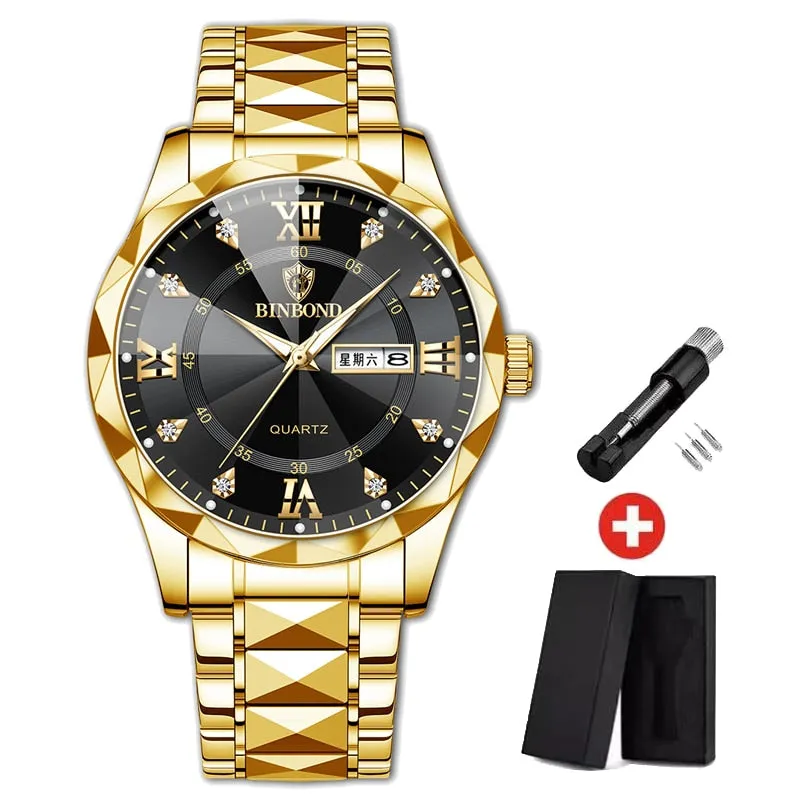 Quartz Men's Watch  Waterproof Stainless Steel