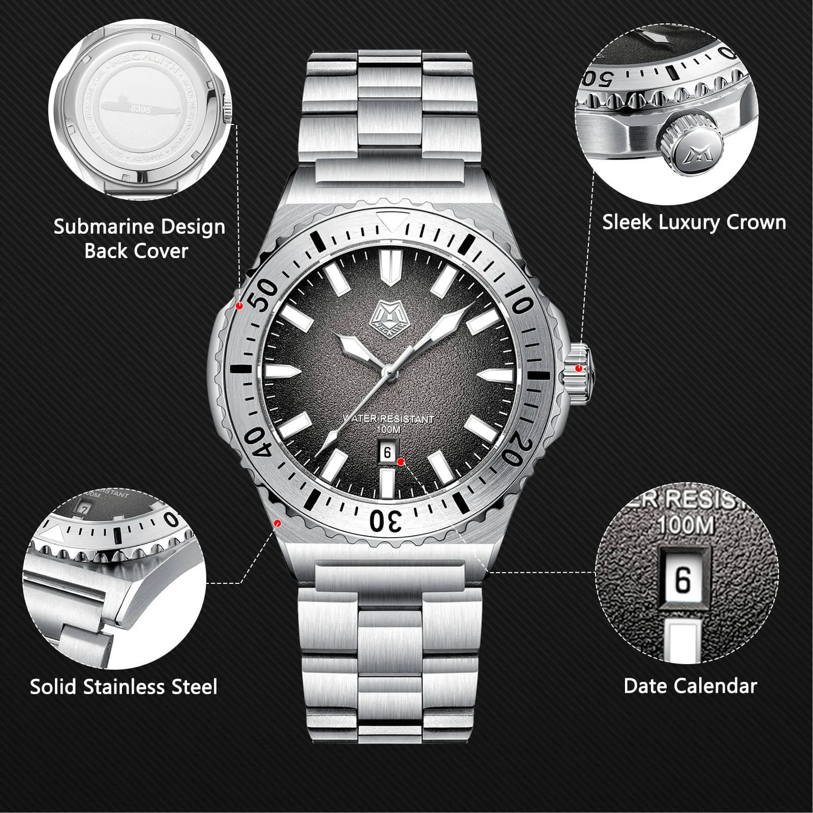 Quartz Watch | Solid Steel | 8395M