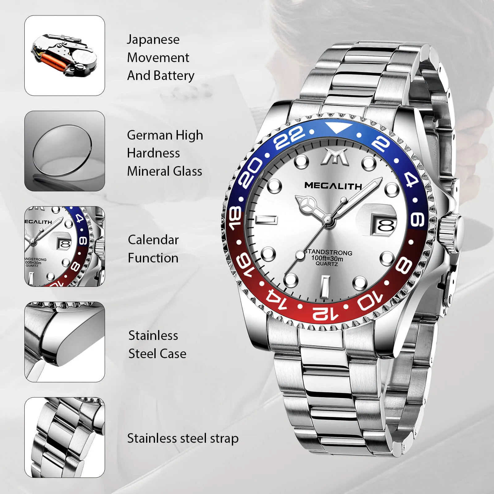 Quartz Watch | Stainless Steel Band | 8602-1M