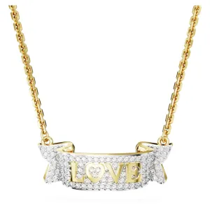 "Swarovski Volta Love necklace White, Gold-tone plated"